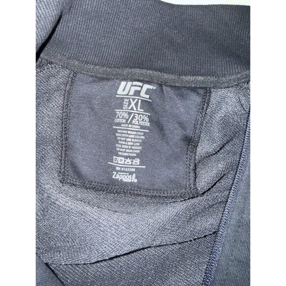 NEW UFT Men's Full Zip Sweatshirt Black Cotton Ultimate Fighter Sz XL [jb] - Picture 4 of 8